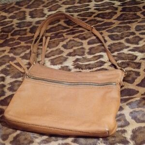 Margo New York Tan Leather Shoulder Bag